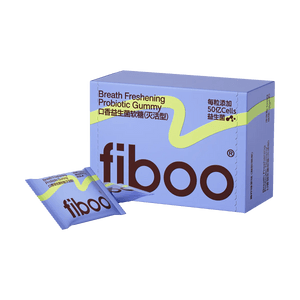 FIBOO 口香益生菌软糖 青柠绿茶味 30粒 灭活型益生菌