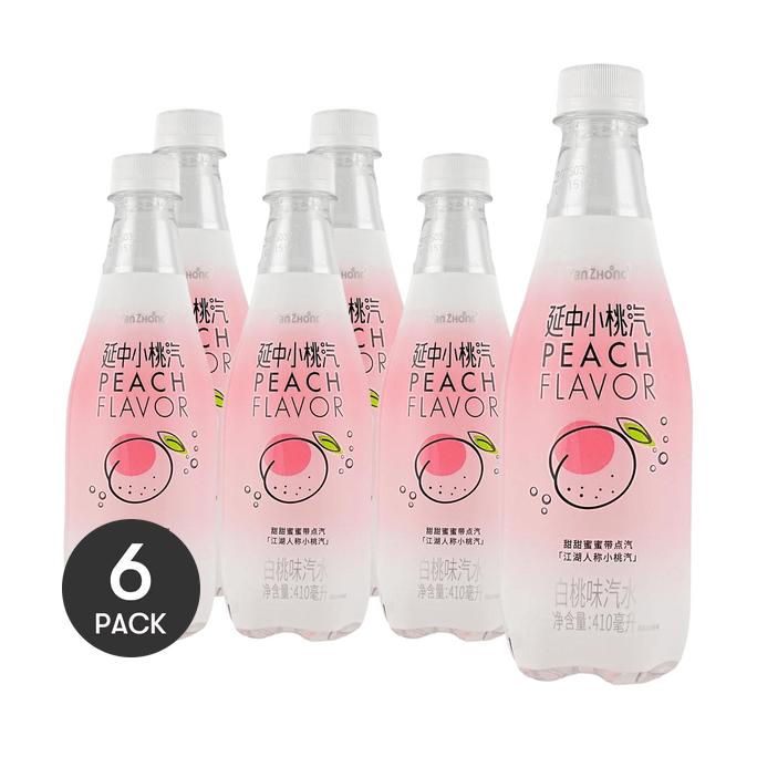 Peach Soda Soft Drink 13.86 fl oz *6【6 Packs】