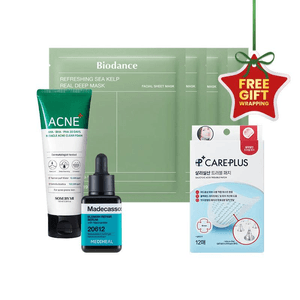 韩国 MEDIHEAL 美迪惠尔 20s Beauty 原创圣诞节限定祛痘套装 (去痘贴12片+洗面奶100ml+祛痘精华40ml + 控油海藻面膜4贴)