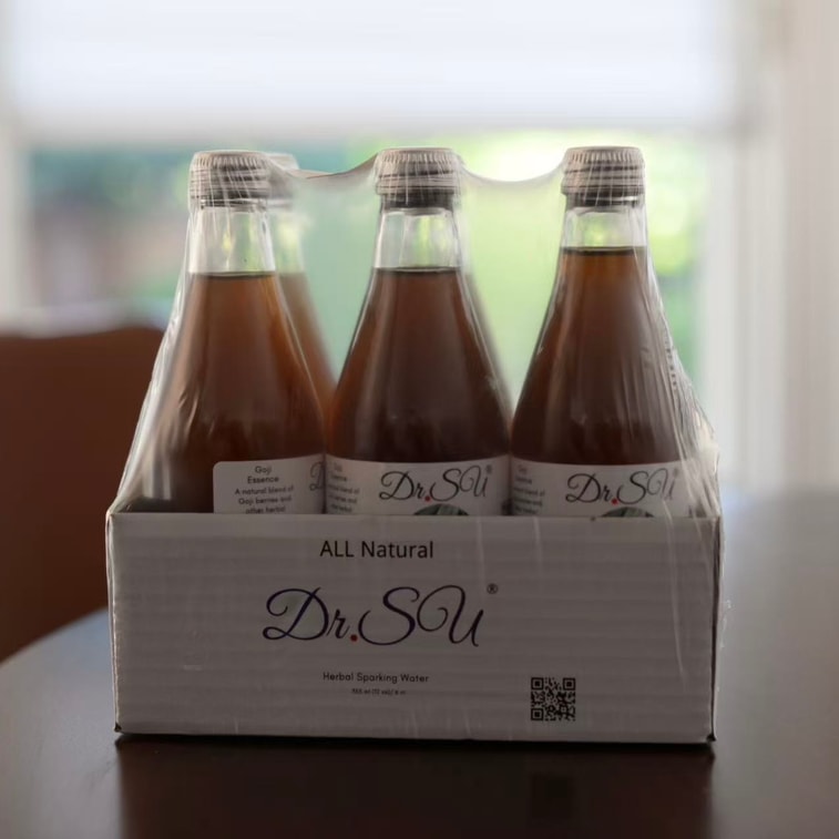 美國 Dr. Su枸杞元氣飲 6x12oz 100%全天然 0添加 0防腐 枸杞味 草本氣泡飲 美國製造 (冰飲更加) 8