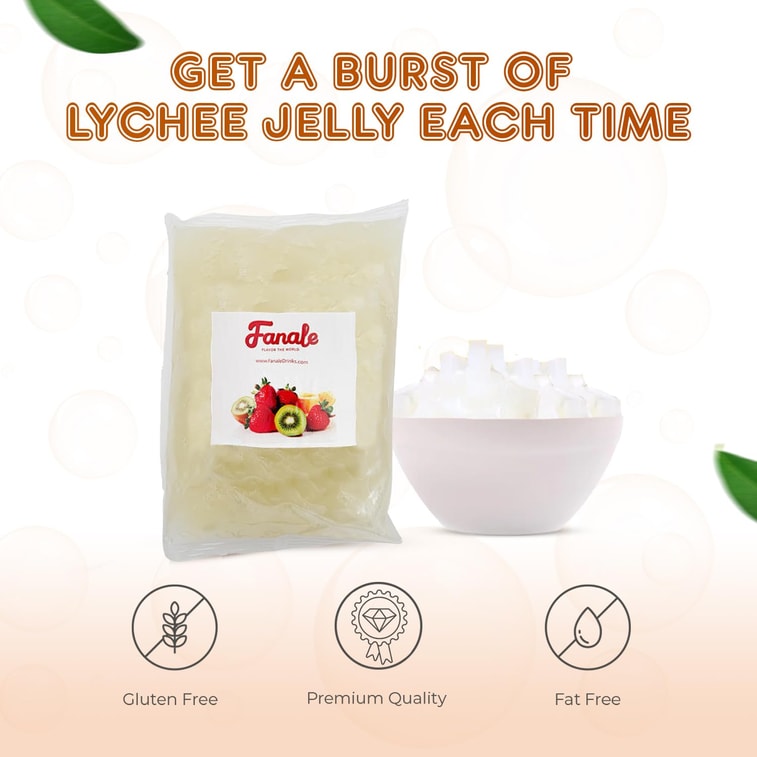 Fanale Lychee Jelly Nata De Coco For Boba Tea 400g 4