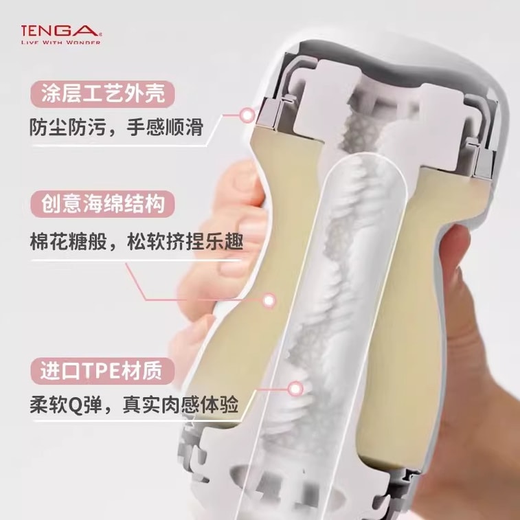 【中国直送】日本製 TENGA エレガント スロープレイ オナホール 手動吸引 男性用 肌に優しい エンベロープ型 大人のおもちゃ (1個) [滑らかでなめらか] 3