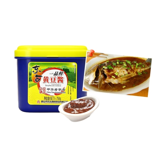 【中國直郵】 東古 黃豆醬750g*1盒豆瓣醬東北原味沾菜沾蔥沾醬拌飯炒菜