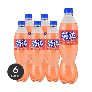 芬达 西柚味汽水 500ml *6【6份超值装】【清爽果味】【劲爽气泡】