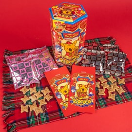 日本LOTTE乐天 考拉饼干新年礼盒 巧克力味+草莓味 10包入 195g【新春贺岁限定】