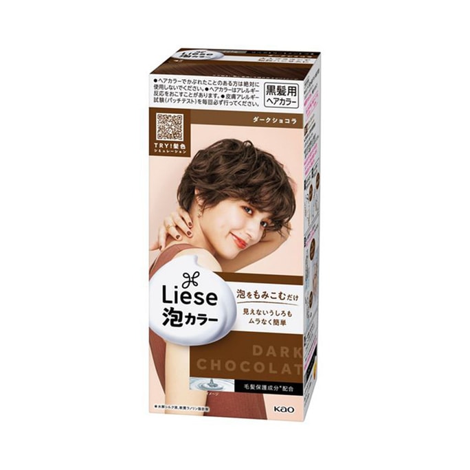 KAO LIESE PRETTIA Bubble Hair Dye Dark Chocolate 1set @Cosme Award No.1
