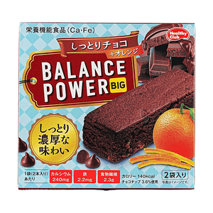 Balance Power Big Moist Chocolate Orange Bar,2.14 oz【Calcium Iron Dietary Fiber】