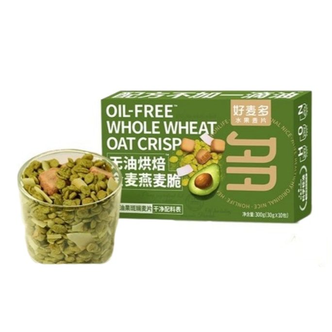 Oil-Free Baking Oatmeal Avocado Glistening Whole Wheat Oat Crunch 300g