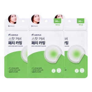 CAREPLUS Spot Cover Patch Calming, 96 Count*3 Hydrocolloid Pimple Patches, Tea Tree, Salicylic Acid And Centella Actives, Thin Matte Finish For Early Blemishes