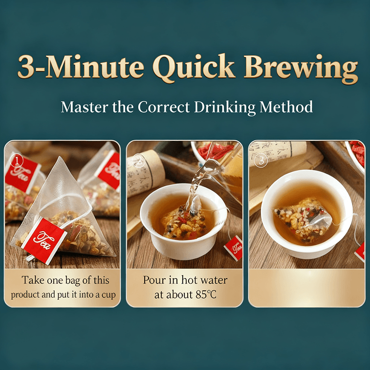 【Canada Direct Mail】 Sifanda Ginseng Ganoderma Lucidum Ten Treasures Tea 120g (6g×20P) Ginseng, Ganoderma Lucidum, Goji Berry, Mulberry, Burdock Root, etc. Herbal tea, Common office tea, Holiday gift Kidney tea, Men's daily health afternoon tea 5