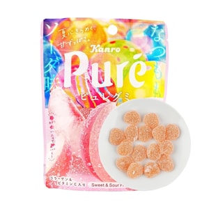 Kanro Pure Gummy Summer Peach Soda 1.83 oz【Japan Trendy】