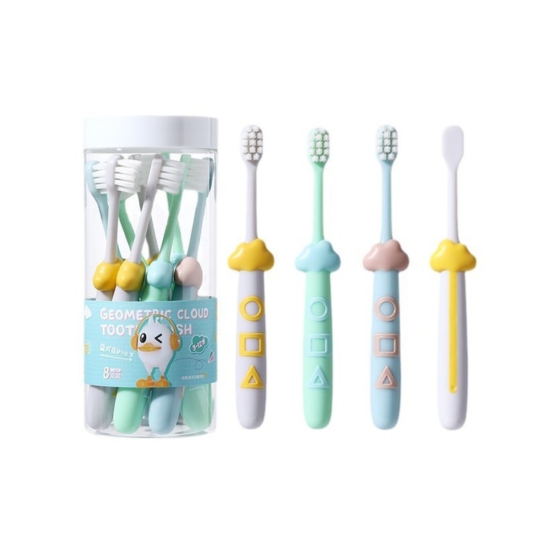 Children's Toothbrush 3-12 Years Old Baby Clean Teeth Soft Bristles Munchkin Teeth Care 8pcs Set 3