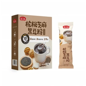 YAMIBUY 호두 참깨 검은콩 가루 192g/상자 검은 재료 아침 식사 음료 가루 휴대용 사무실용