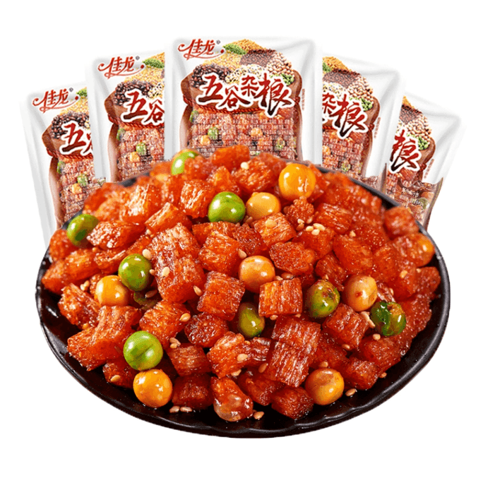 【中国直邮】 佳龙 五谷杂粮辣条  麻辣小零食 12g*5包