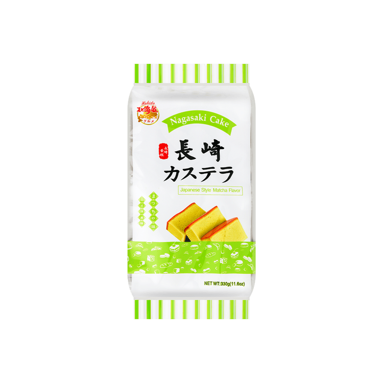 HOKKAIDO Japanese Nagasaki Matcha Castella - Sponge Cake, 11.64oz