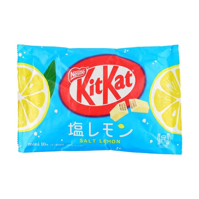 日本NESTLE雀巢 KITKAT奇巧 夹心威化饼干 海盐柠檬味 11枚入