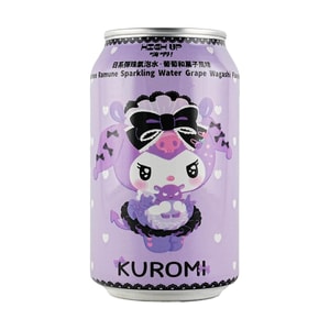 SANRIO KUROMI Japanese Marble Sparkling Water ,Grape Flavor 11.15 fl oz【Kuromi Limited Edition】