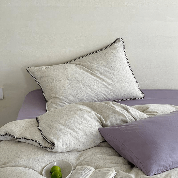 Raw Linen Atelier Bedding Set Lavender-King