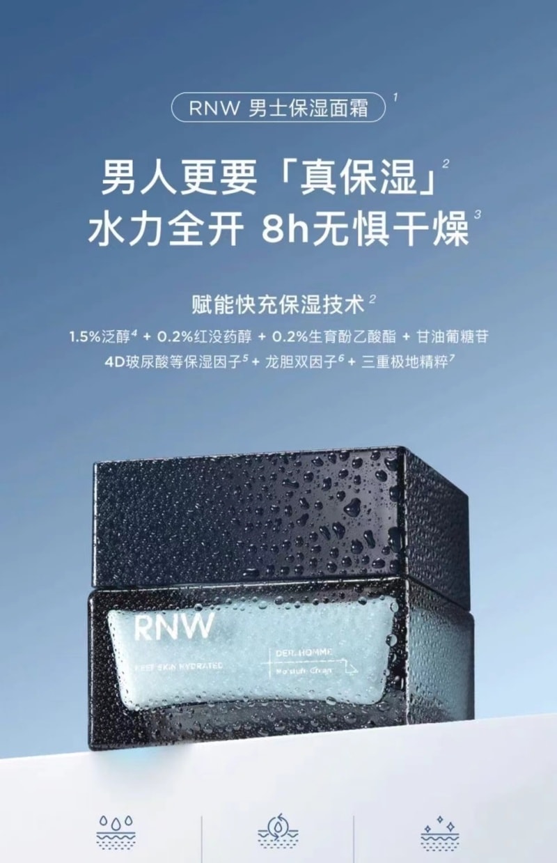 【中国直邮】 韩国 RNW 如薇 水润保湿乳液面霜清爽滋润乳素颜霜 50g