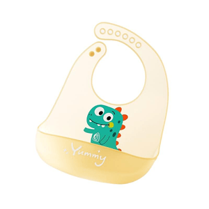 Kechao Baby Eating Bib Waterproof Silicone Ultra Light 3d Antibacterial Model 99% Antibacterial Rate Keser Dinosaur * 1