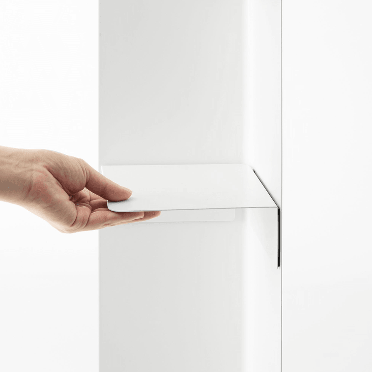 日本 Yamazaki Home 滚动式浴室收纳架 - 钢 白色 1件 5