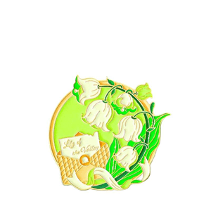 New Palace Museum Lily Letter Car Aroma Outlet Interior Decoration Fragrance Ornament 45 * 45mm