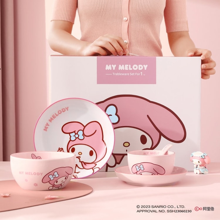 Sanrio Dinnerware Set - Home Serving Plates - Cute Ceramic Set