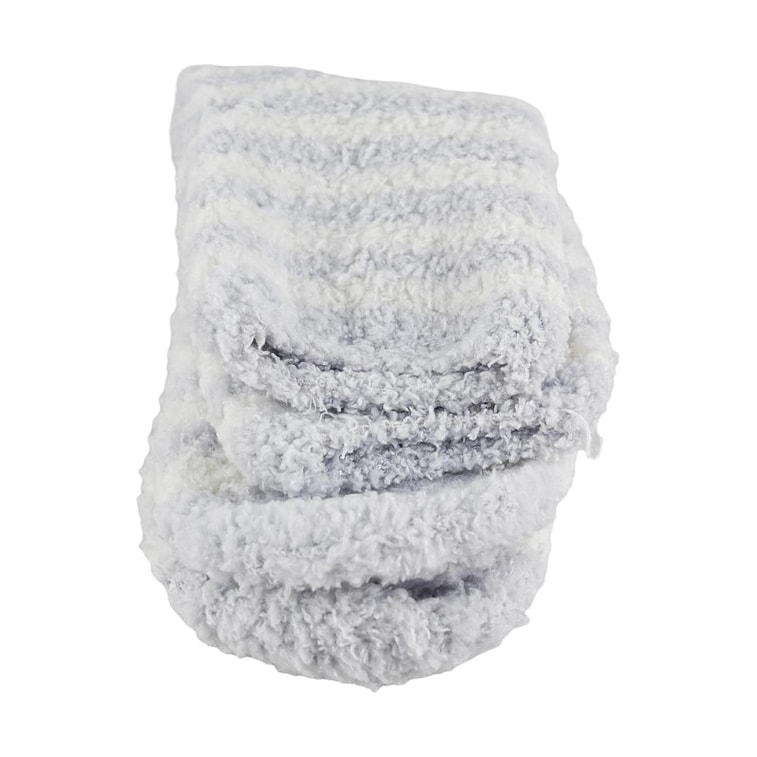 Plush Socks Striped Fleece Coral Fleece Blue 5