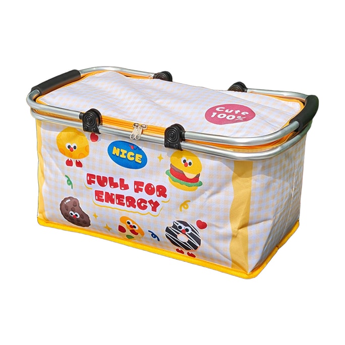 Picnic Camping Thermal Camping Hand-Held Basket Picnic Supplies Internet-Famous Basket Genki Cuisine F