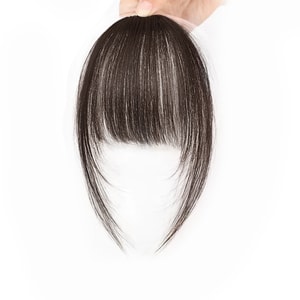 [중국 직배송] HSPM 가발 앞머리 붙임머리 (새치 커버, 가르마 부분 채우기, 볼륨 추가, 가볍고 자연스러우며, 프렌치 스타일, 높은 정수리, 인조 앞머리, 브라운/블랙, 1개)