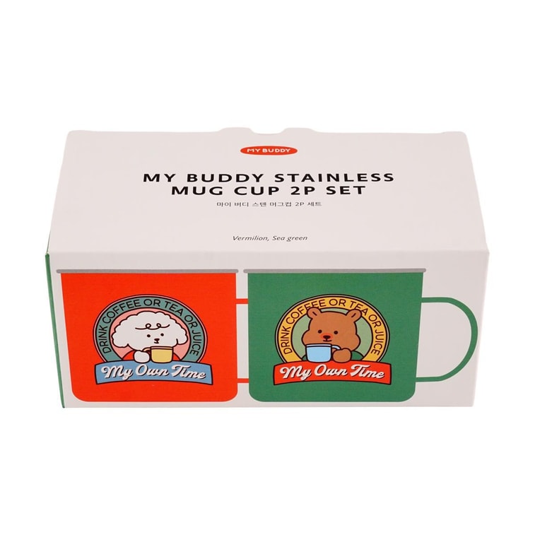 Stainless Mug Cup 2pcs Set My Buddy 300ml 7