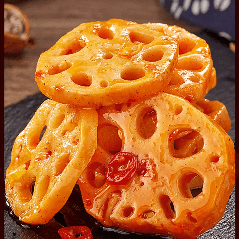 【中國直郵】 小澳 譚小泡大刀藕片小包裝散稱香辣味燒烤味大刀土豆香辣休閒零食即食 香辣味藕片 250g