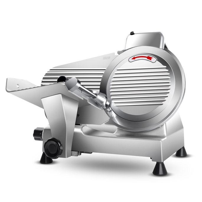 Zomagas不鏽鋼電動切肉機10吋 食物級刀盤高功率可商用可家用