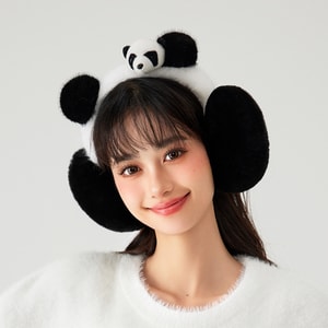 New Panda Ear Bag Foldable Thickened Cold Protection Ear Cover Panda Ear Cover F 1 Piece