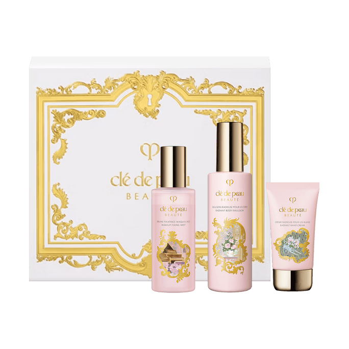 日本CLE DE PEAU BEAUTE CPB肌膚之鑰 身體護理禮盒 護手霜 50g + 身體乳 195ml + 化妝噴霧 140ml【Radiance奢寵限定】