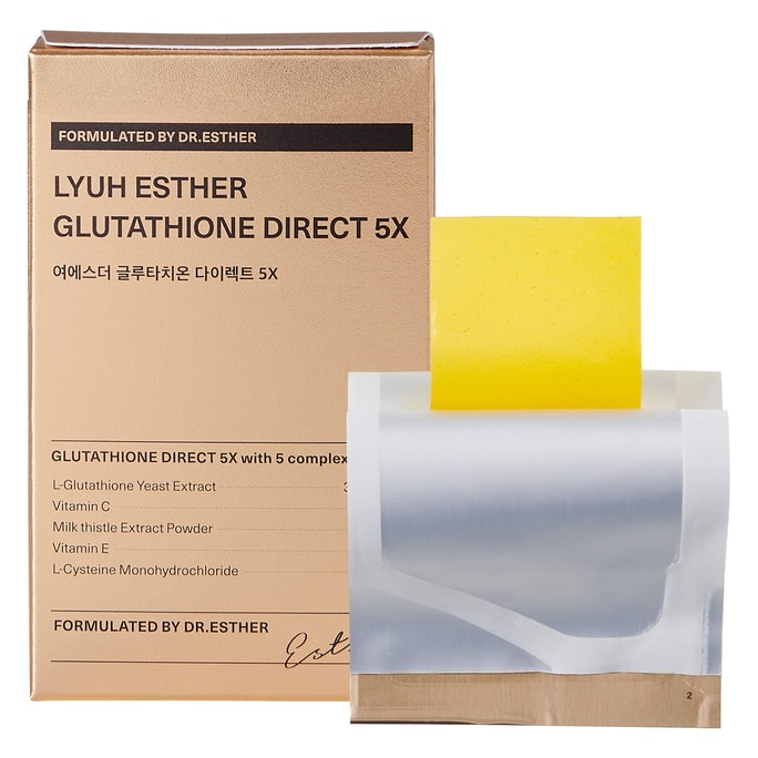 Lyuh Esther Glutathione Direct 5X Quintuple Effectiveness (30 Pack/Box) (7 oz)