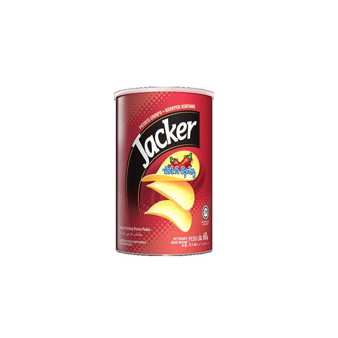 JACKER Potato Crisps Hot & Spicy Flavour 60g