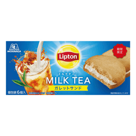 日本 MORINAGA 森永 立顿奶茶味夹心饼干 6个装