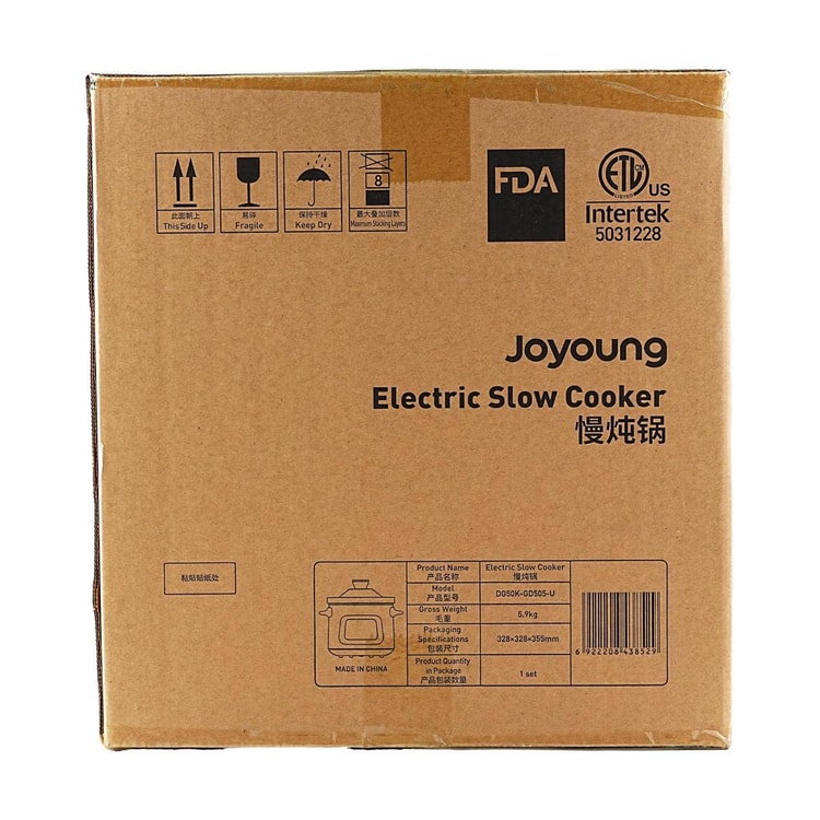 JOYOUNG Slow Cooker Soup Pot Purple Clay Electric Stew Pot Stew