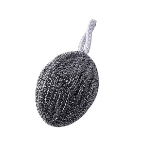 304 stainless steel wire scrubber, does not shed wires, household kitchen pot and dishwashing tool, powerful decontamination, multi-pack   Hanging cord steel scrubber ⭐️【2 pieces】