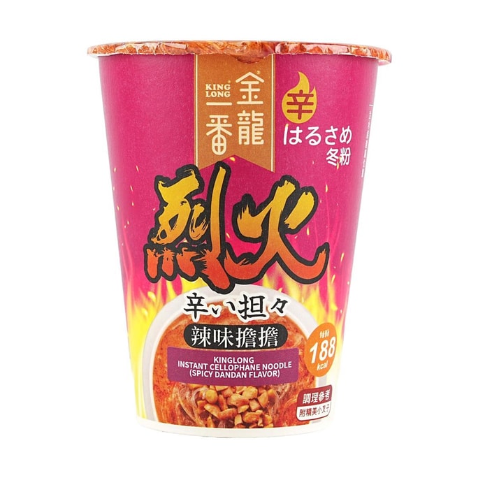 台湾金龙一番 烈火冬粉 速食粉丝酸辣粉 辣味担担味 50g