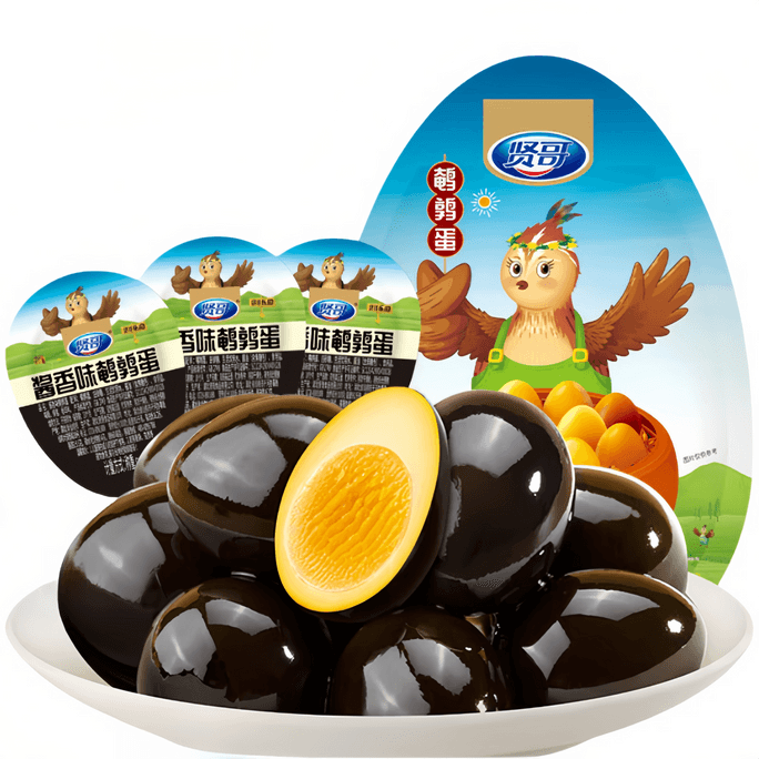 Quail eggs cooked and marinated egg snacks soy sauce flavor 150g ready-to-eat casual snacks [individually packaged].