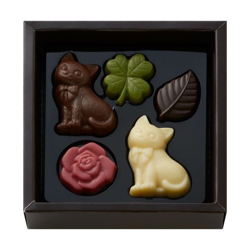 【日本直郵】 日本 摩洛索夫 限時 喵不可言 神奇小貓巧克力禮盒 5個裝