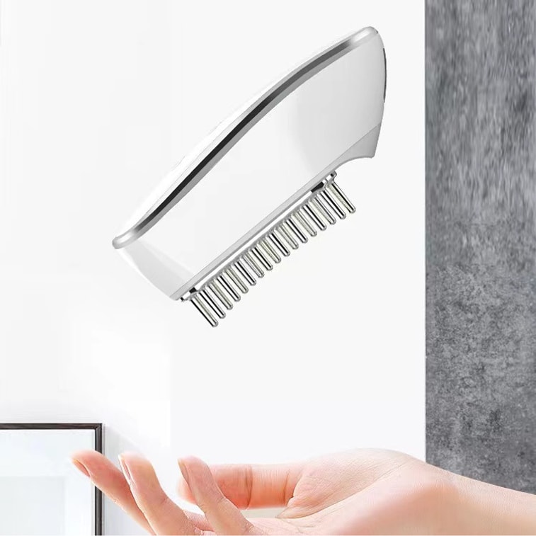 [경락을 풀어주고 혼잡함과 작별을 고하세요] KΛKUSΛN 빨간불 도입 빗이 있는 머리 및 얼굴용 다기능 경락 마사지 빗, 화이트 1개 7