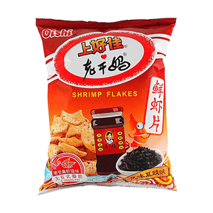 上好佳 鲜虾片老干妈风味豆豉味 60g【老干妈联名】【咸香酥脆】