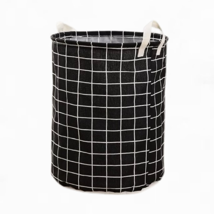 Cartoon Print Folding Storage Bucket Clothes Bucket Pack Of One Black 43*37.5CM