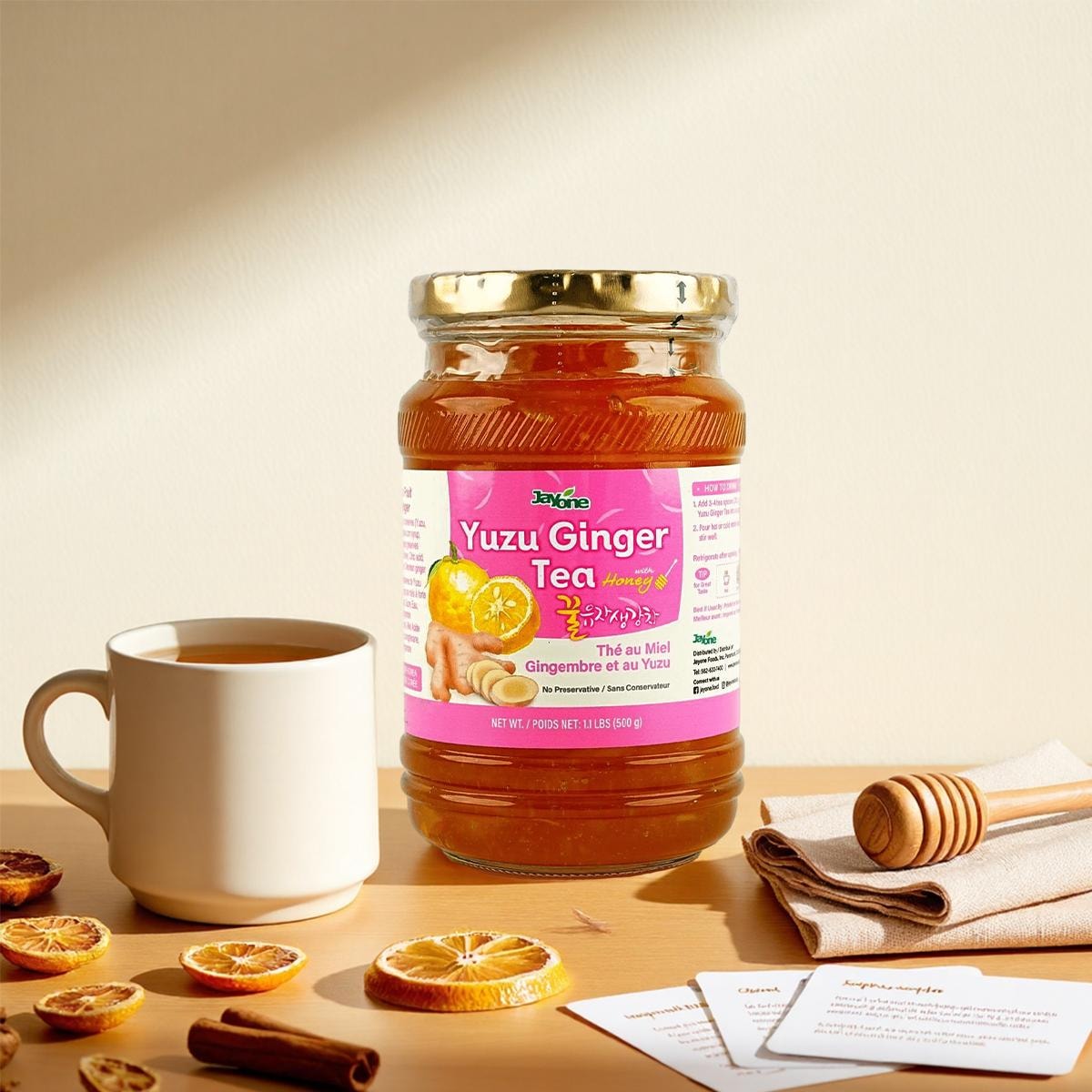 ゆちゃ JAYONE Yuzu Ginger Tea with Honey Marmalade , 17.63 oz - Yami.com