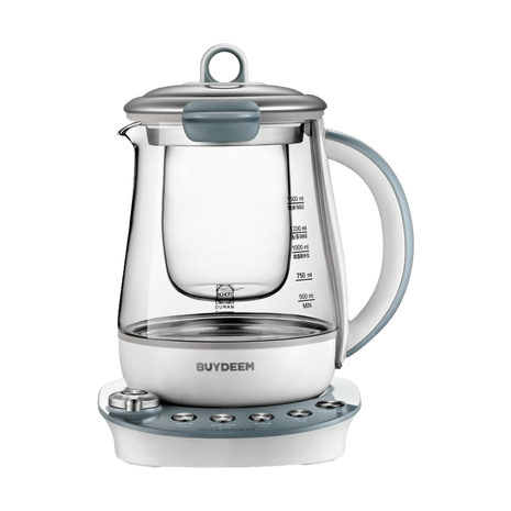 BUYDEEM Gooseneck Electric Pour-Over Kettle, Stainless Steel Coffee Tea  Kettle with Variable Temperature Control, Oatmeal White 