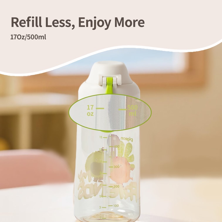 Double Port PPSU Drinking cup 36M+ Green (talkative and  friends)​ 500ml/17oz 8
