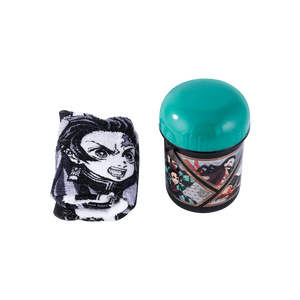 日本OSK 鬼灭之刃联名便携毛巾组合 迷你擦手巾 银离子抗菌小方巾 附带外盒 #灶门炭治郎